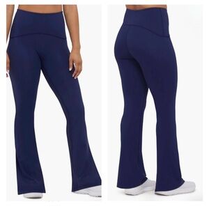 SPANX XL Booty Boost Blue Flared Pull-On Yoga Pants
